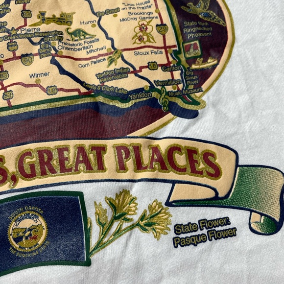 Men’s White South Dakota Graphic Tee Size Large - Picture 8 of 13